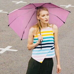 ZARA Trafaluc Rainbow Striped Tank Top Sleeveless Multicolor Asymmetrical Shirt